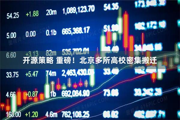 开源策略 重磅！北京多所高校密集搬迁