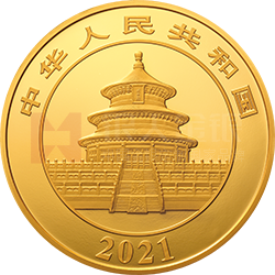 2021版熊貓金銀紀念幣1公斤圓形金質紀念幣