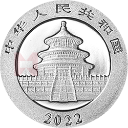 2022版熊貓貴金屬紀念幣1克圓形鉑質紀念幣