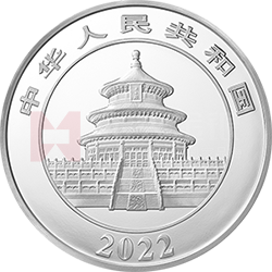 2022版熊貓貴金屬紀念幣1公斤圓形銀質紀念幣